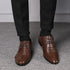 Elegant Lace-up White Leather Men's Formal Business Shoes with Pointed Toe